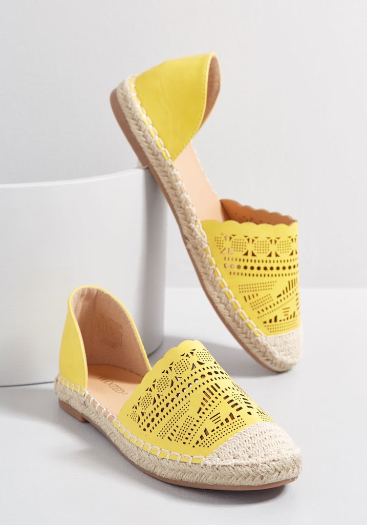 Modcloth Sunny Cutouts Espadrille Flats