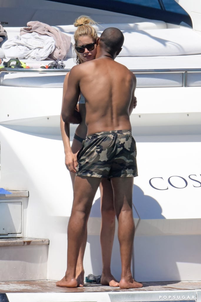 Doutzen Kroes and Husband Kissing on Yacht July 2016