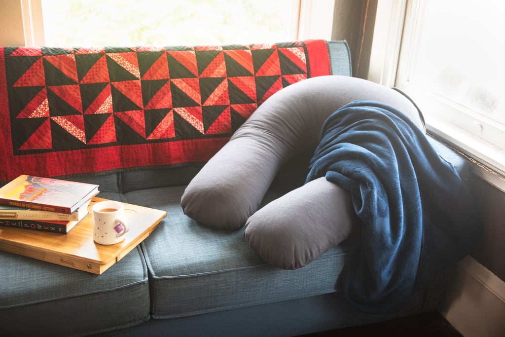 Beanbag Chair Moon Pod Crescent Backrest For Gray The Zero