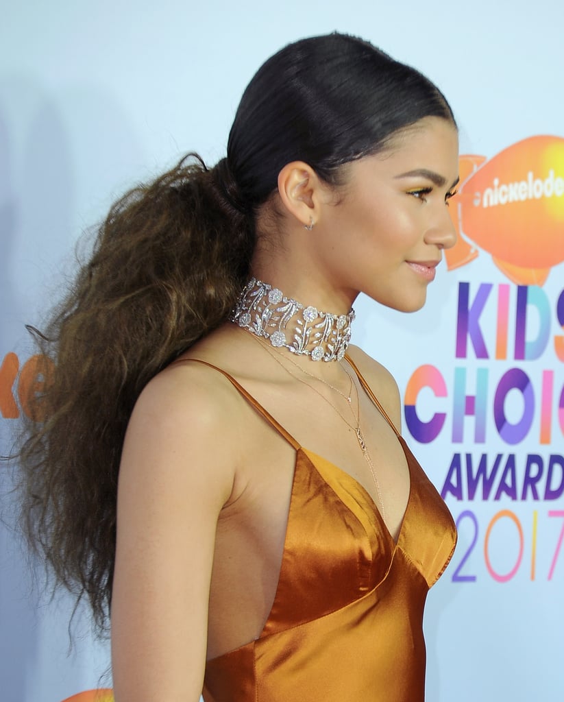 Zendaya's Voluminous Low Ponytail at the Kids' Choice Awards in 2017