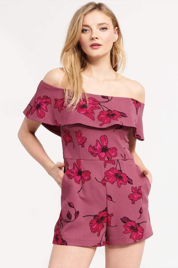 Dynamite Off-The-Shoulder Romper