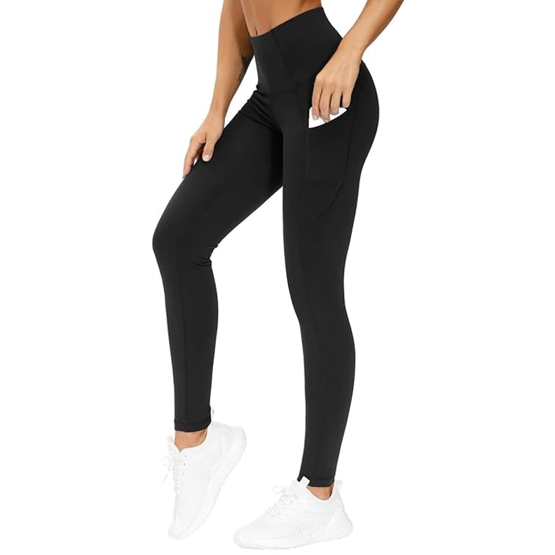 BLINKIN Yoga Gym Workout and Active Sports Fitness Activewear Skinny Fit  Leggings & Tights for Women|Girls with Side Pockets(033,Color-Black with  Grey