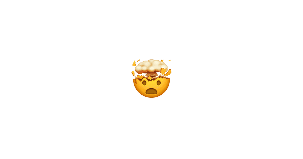 Exploding Head Emoji On Apple Ios Shocked Emoji Png Stunning Free | The ...