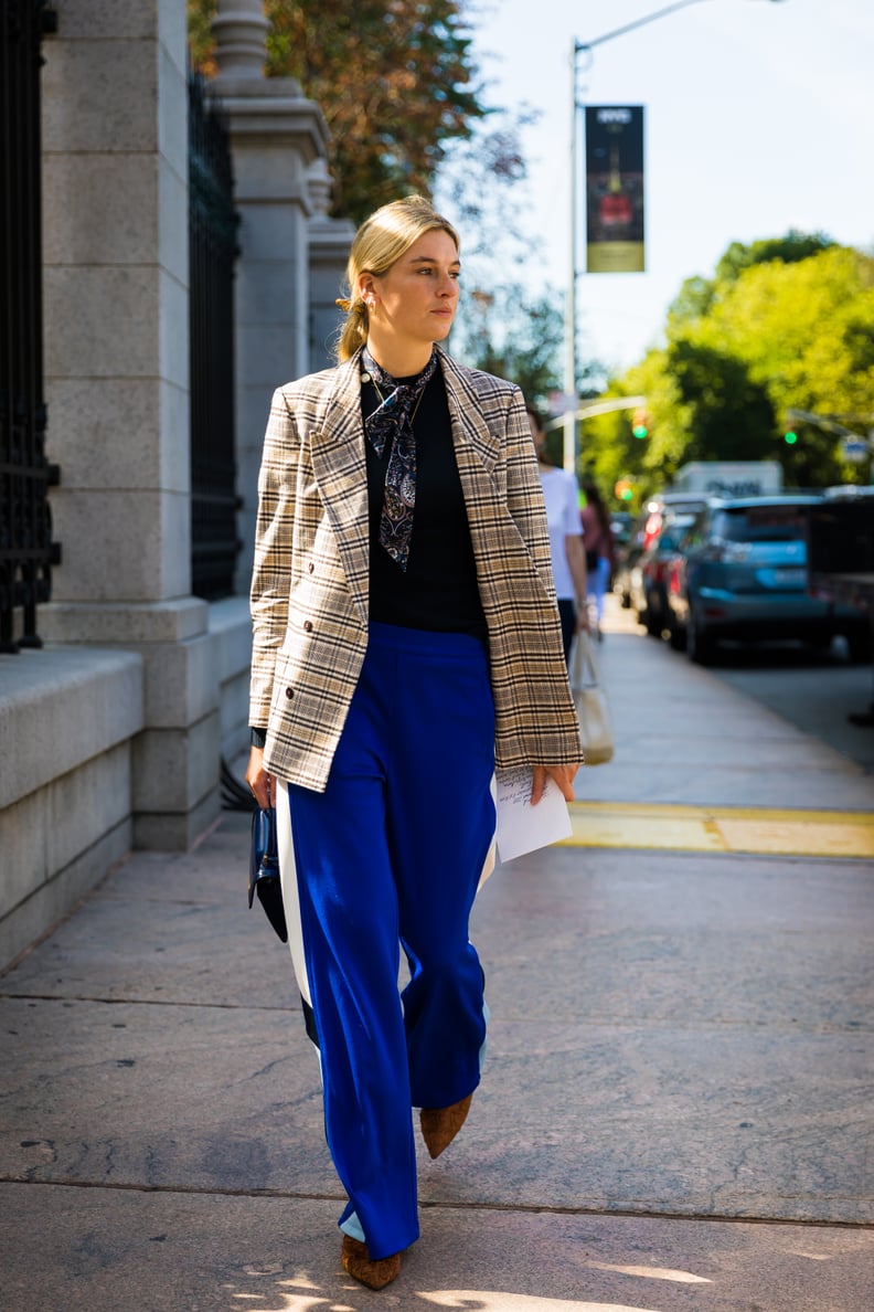 Use One to Contrast Prints — With the Unexpected Addition of Track Pants