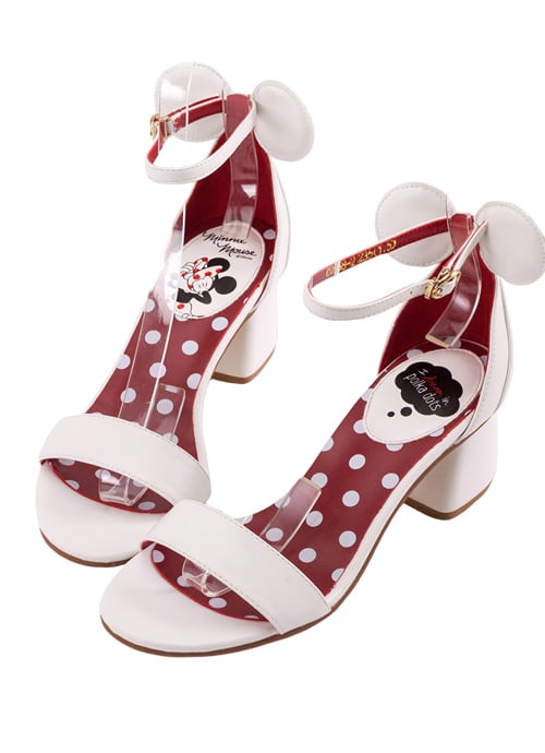 Minnie Mouse Heels in White ($48)