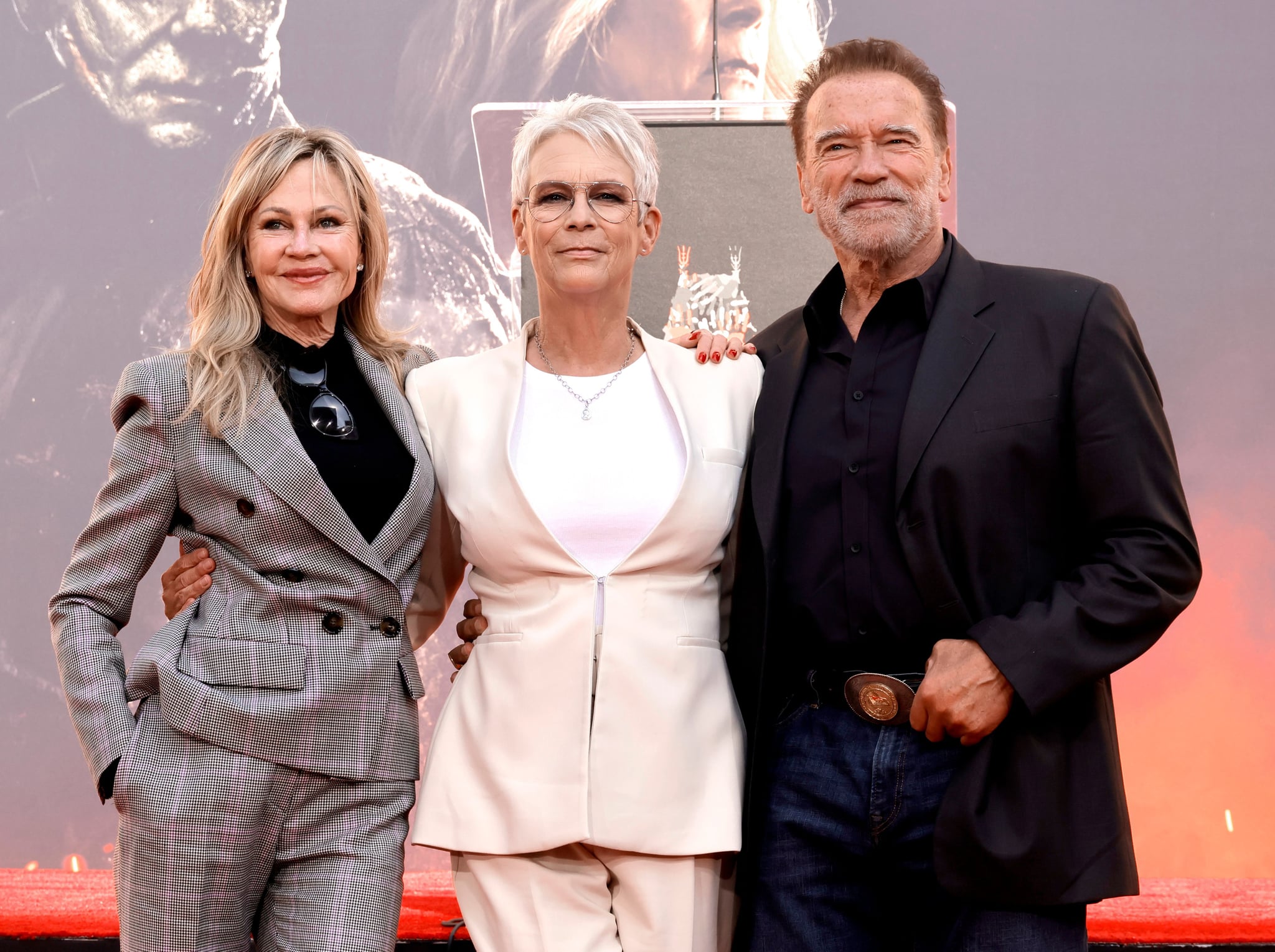Melanie Griffith, Jamie Lee Curtis, and Arnold Schwarzenegger | Jamie Lee  Curtis's Family Celebrate Her Hand and Footprint Ceremony in LA | POPSUGAR  Celebrity Photo 19