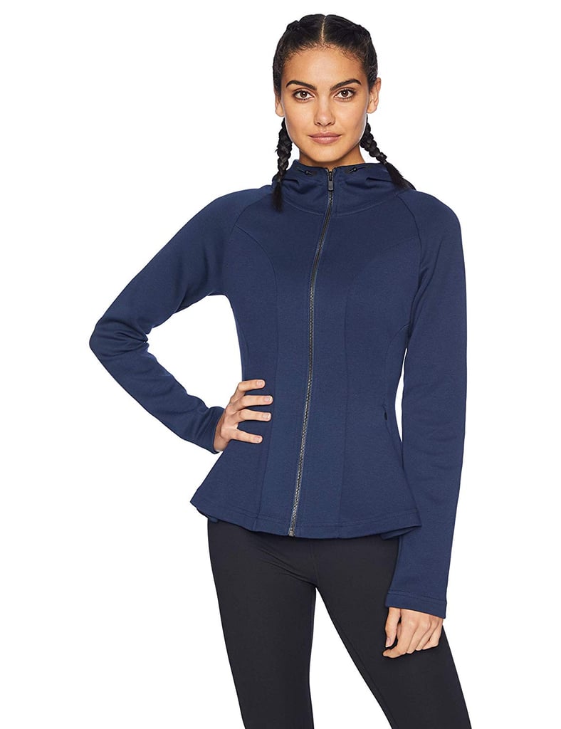 Core 10 Women's  Motion Tech Fleece Fitted Peplum Full-Zip Hoodie Jacket