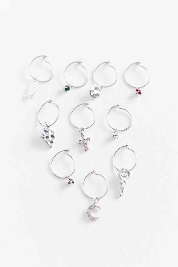 Delicate Charm Hoop Earrings