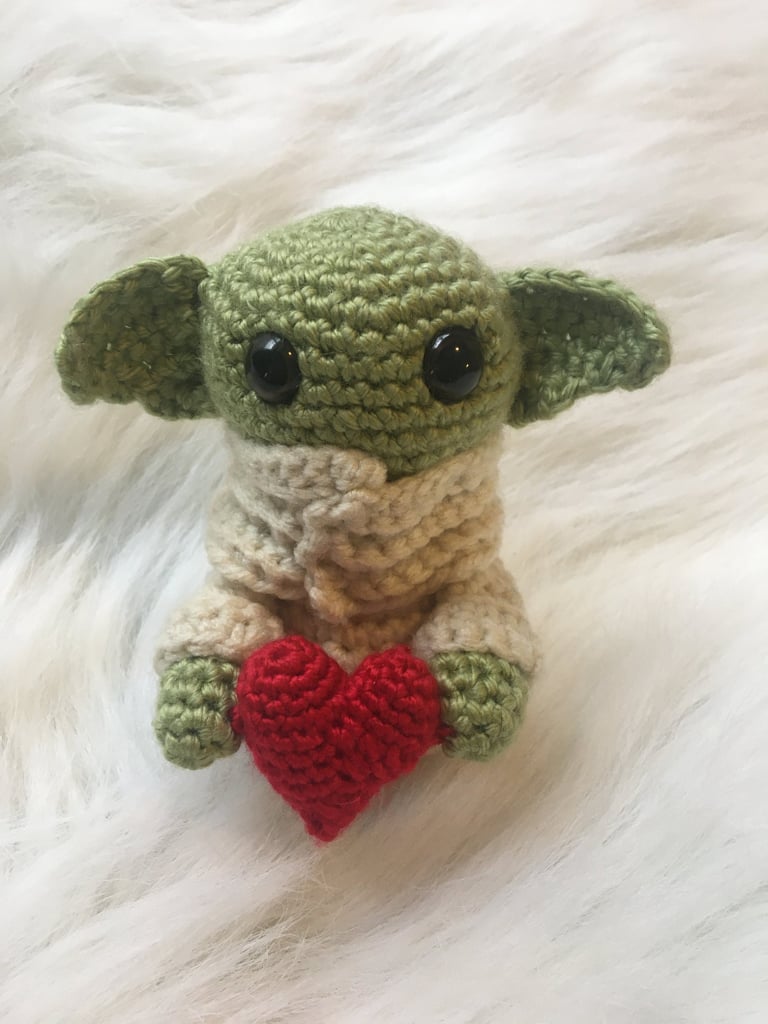 Knit Baby Yoda With Heart