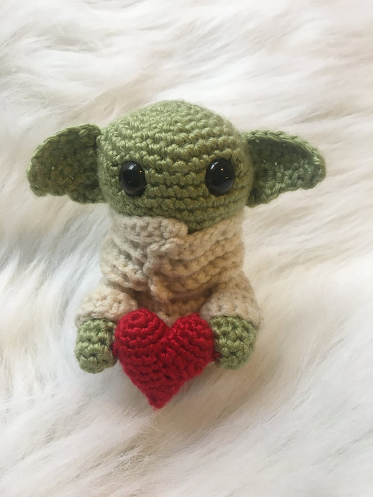 Knit Baby Yoda with Heart