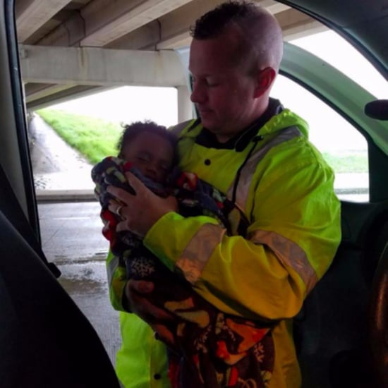 Police Officer Reunites Mom and Baby After Hurricane Harvey