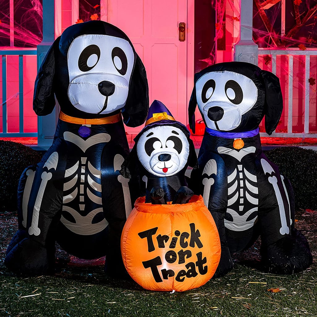 6 FT Tall Skeleton Dog Family Set