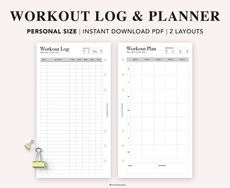 Workout Log and Planner