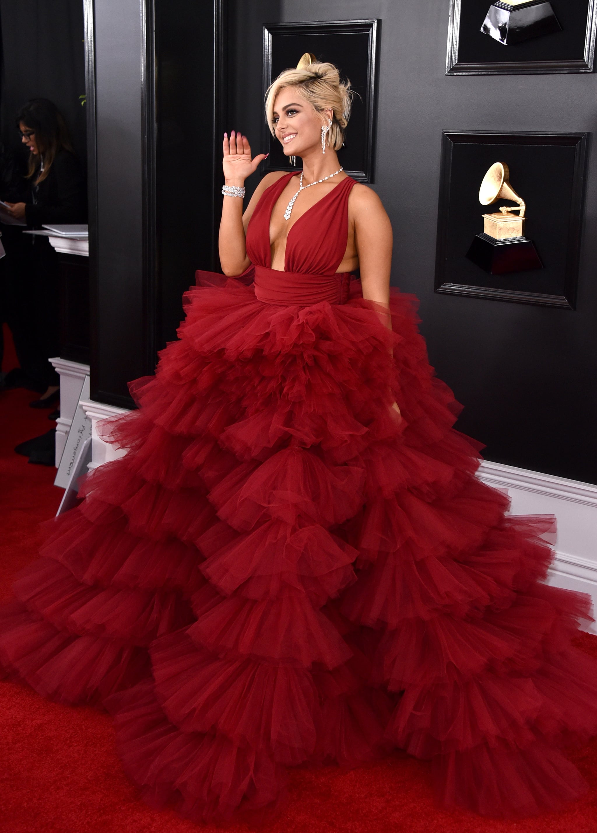 Bebe Rexha Talks About Her Grammys Dress Video Popsugar Fashion
