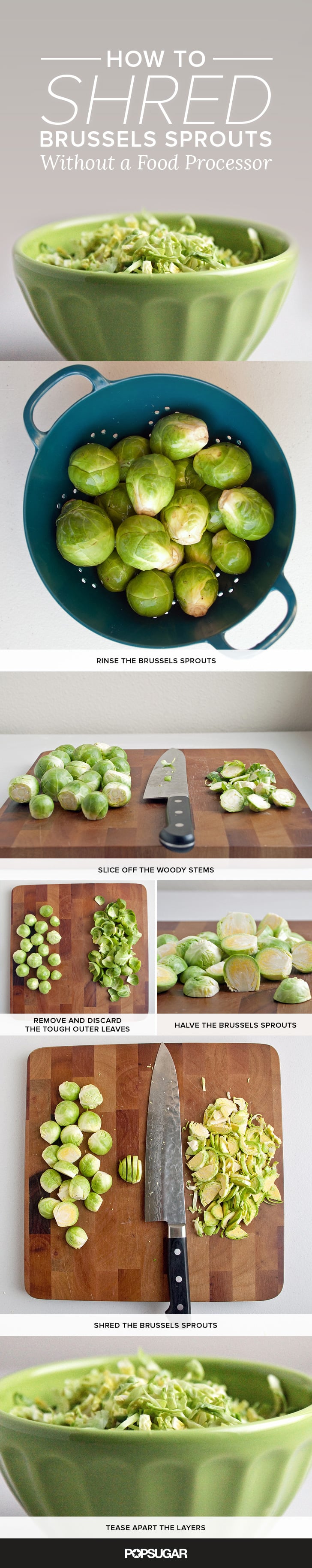 How to shred brussels sprouts.