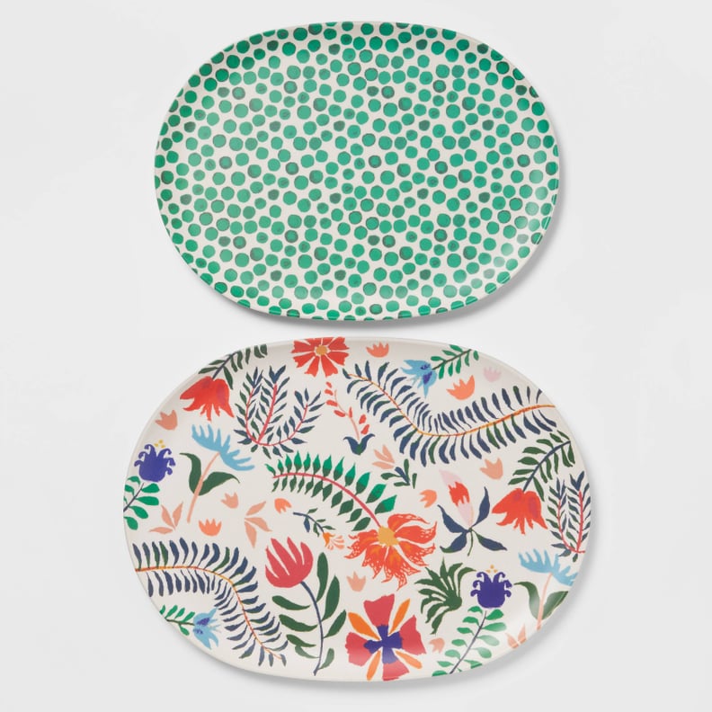 For the Host With the Most: Opalhouse Bamboo Melamine Floral Serving Platters