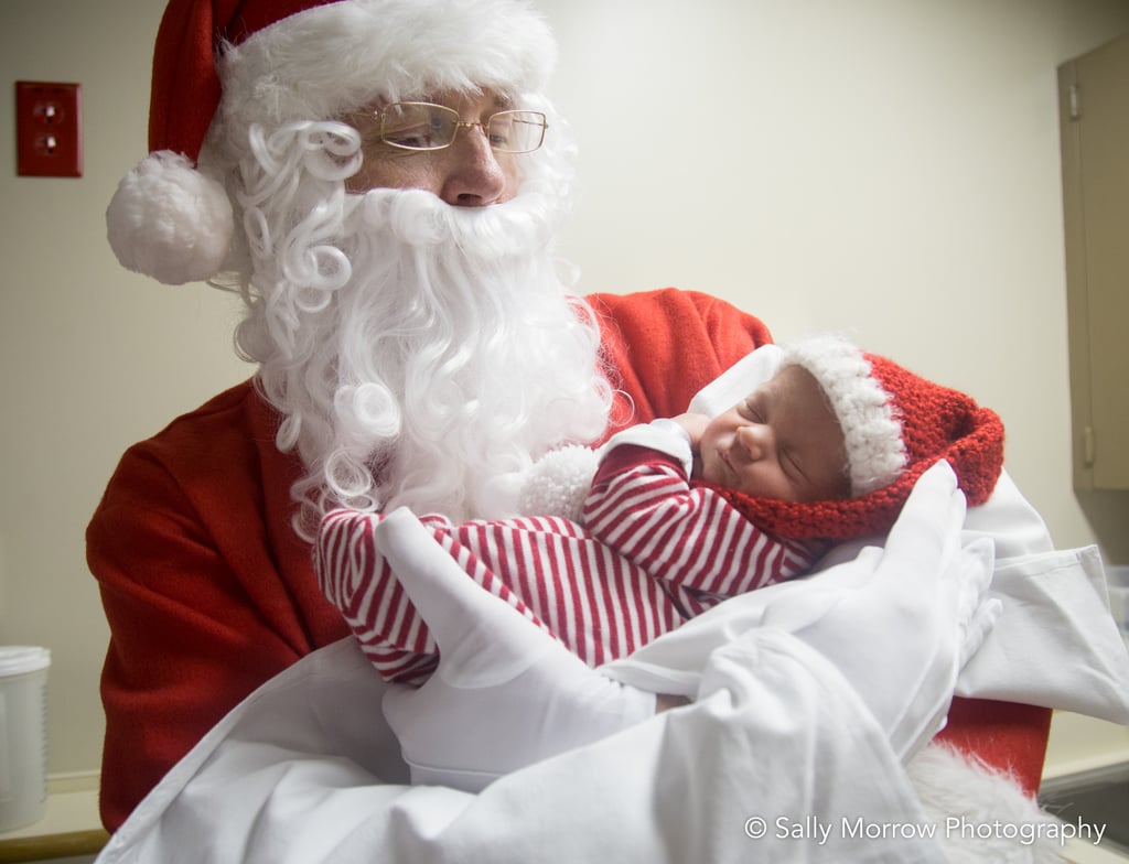 Photos of Preemies Dressed as Presents Meeting Santa Claus