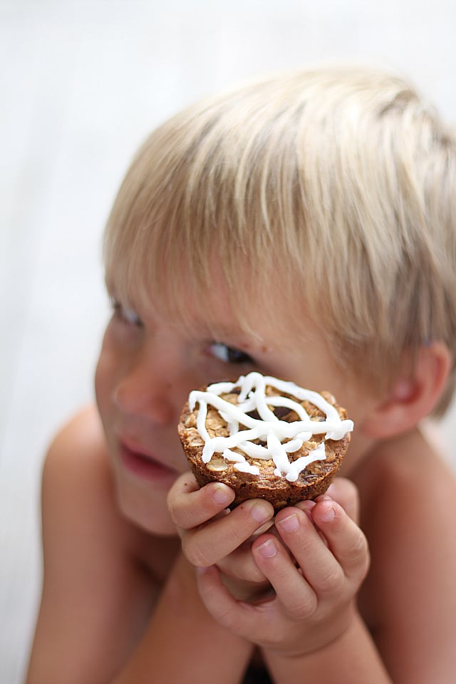 Spider Web Oatmeal Chocolate Chip Cups