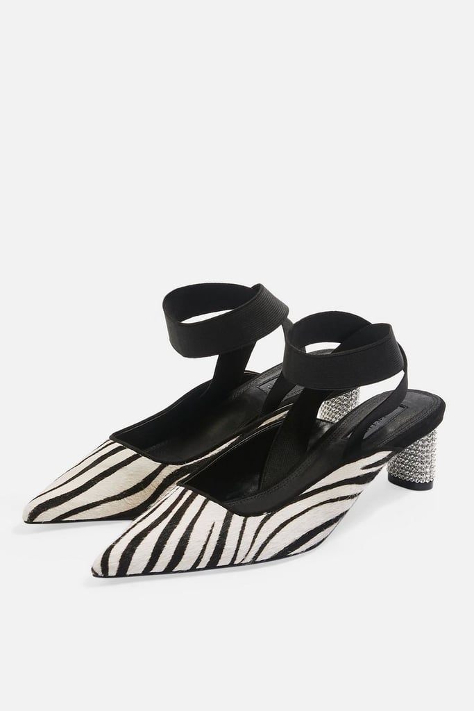 Topshop JAX Pointed Diamante Heel Shoes