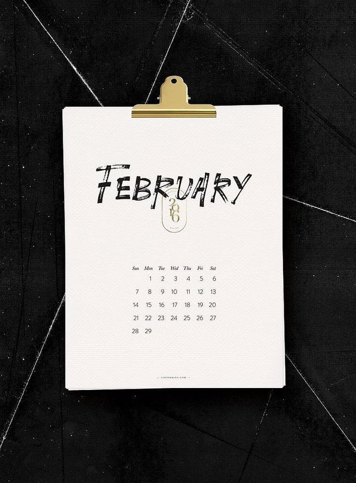 2016 free printable calendars popsugar smart living