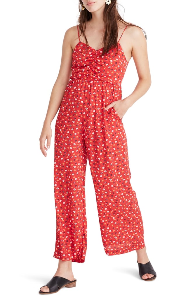 Madewell Ruched Wide Leg Jumpsuit