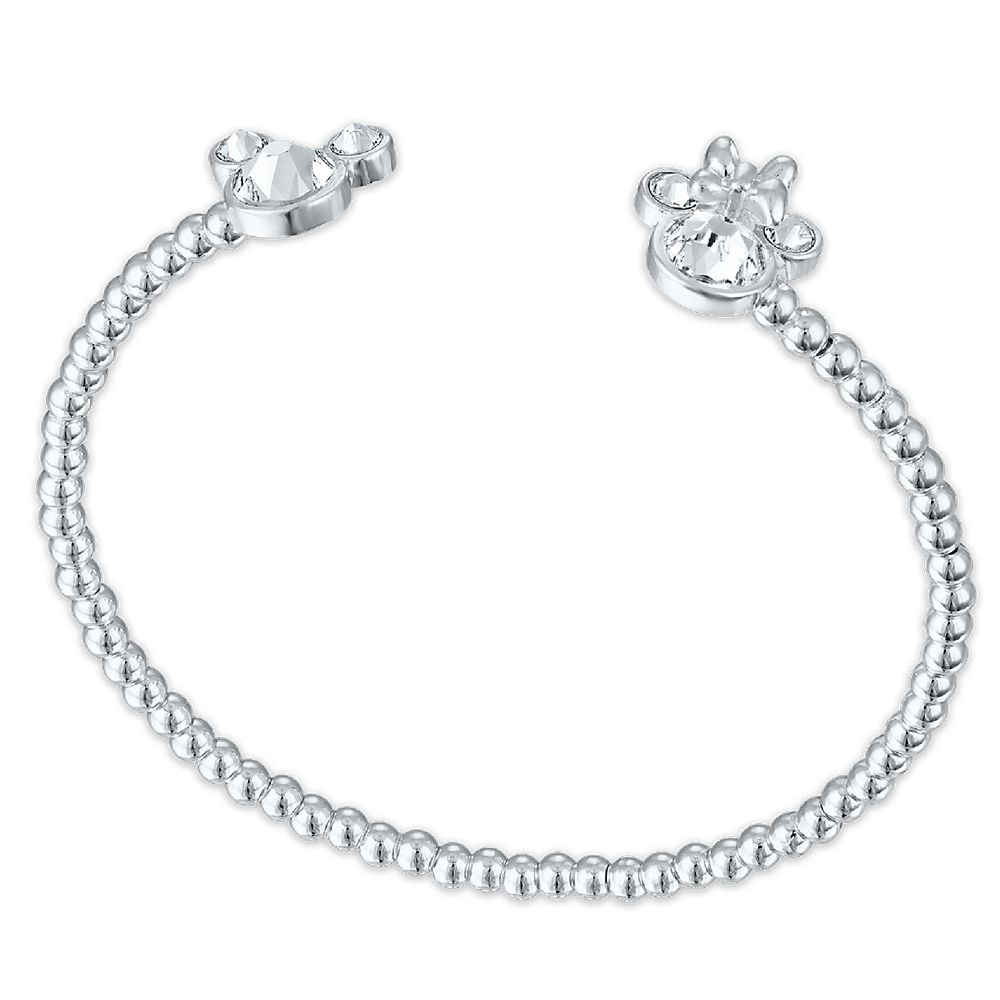 A Cute Bangle: Mickey and Minnie Mouse Swarovski Crystal Bracelet