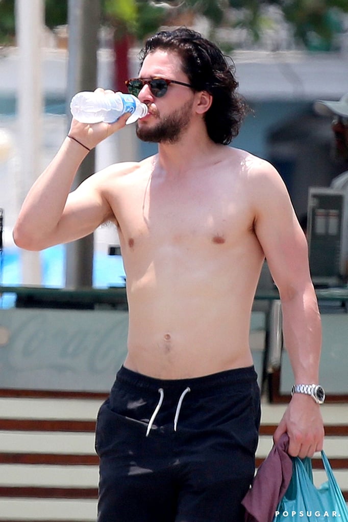 Kit Harington Shirtless on the Beach in Brazil Pictures