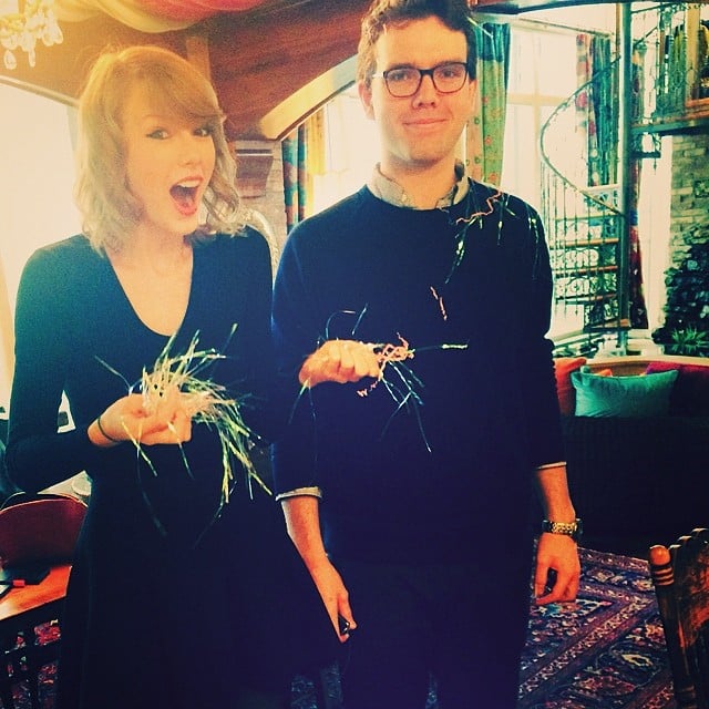 "Confetti-bombed my brother for his birthday and he was like," Taylor Swift captioned this photo of her less-than-enthused brother.
Source: Instagram user taylorswift