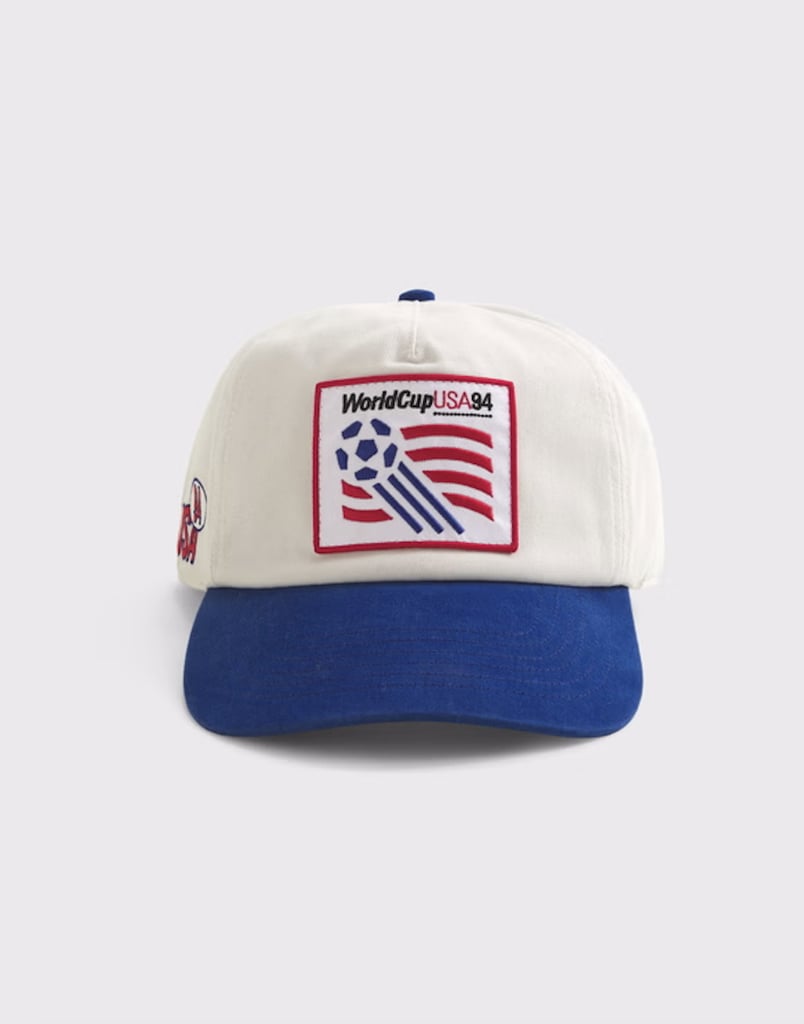 Abercrombie World Cup Graphic Snapback Cap ($45)
While jerseys and sweatshirts may feel on-theme during a match, hats are the perfect memento for fans to wear year-round. This cap features a simple World Cup patch embroidered with the year 1994, which was the last time the United States hosted the tournament.
