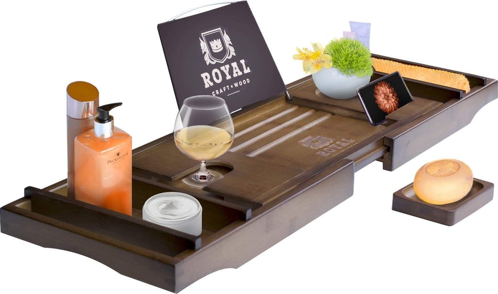 Royal Craft Wood Luxury Bamboo Bathtub Caddy Tray