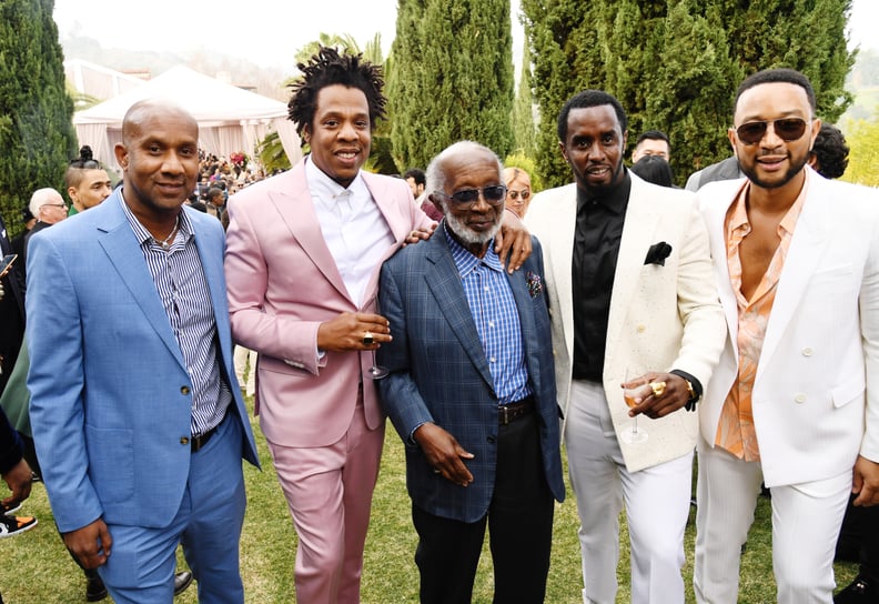 Alex Avant, JAY-Z, Clarence Avant, Diddy, and John Legend at the 2020 Roc Nation Brunch in LA