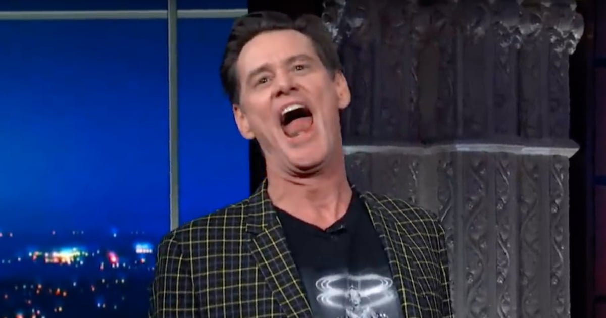 Jim Carrey Re-Creates Movie Roles on Stephen Colbert ...