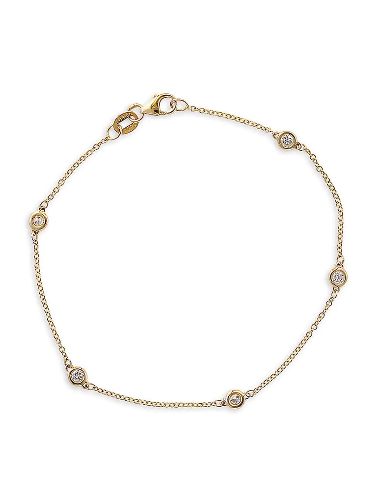 Effy 14K Yellow Gold & Diamond Station Bracelet