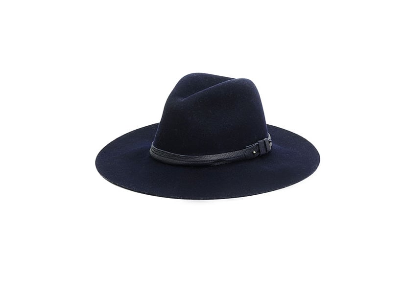 The fedora is a perfectly tailored and eternally effortless staple in our closets. This classic Rag & Bone style ($175) has been revamped with an extrawide brim. Style it with a little black dress to capture a masculine-meets-feminine feel.
— MC