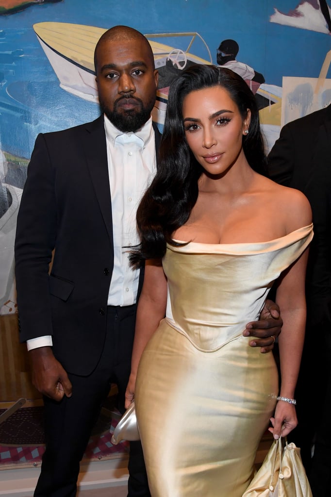 Kanye West and Kim Kardashian at Diddy's 50th Birthday Party