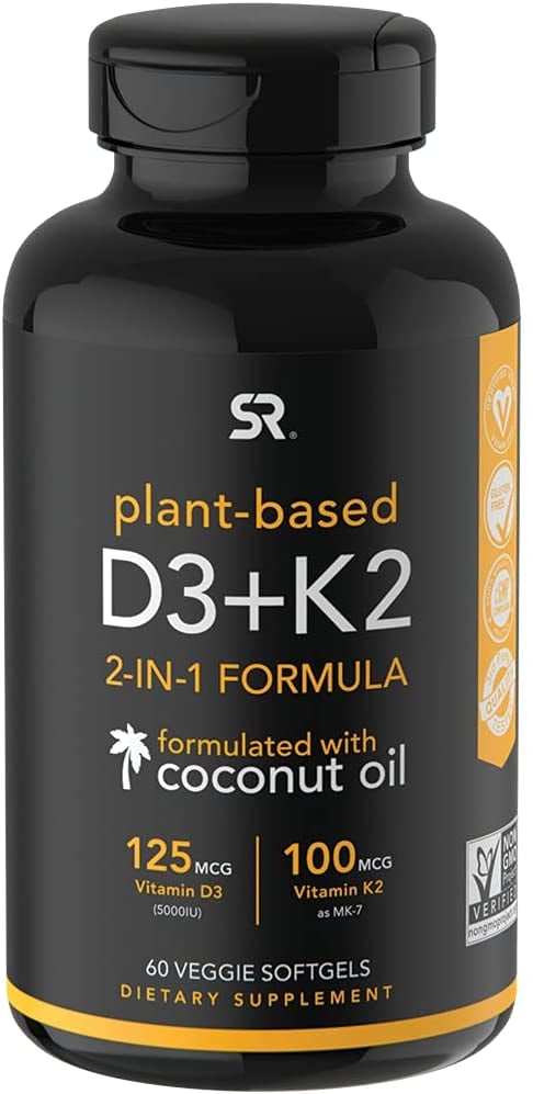 Vitamin D3 + K2 with Organic Virgin Coconut Oil