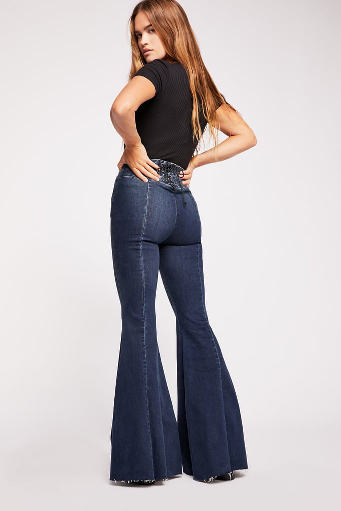 We the Free CRVY Super High-Rise Lace-Up Flare Jeans | Best Jeans for ...