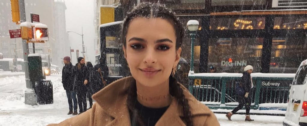 Emily Ratajkowski Camel Coat