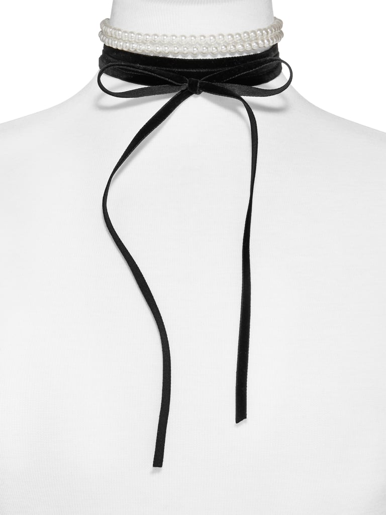 SugarFix by BaubleBar x Target Pearl With Ribbon Wrap Choker Necklace ($17)