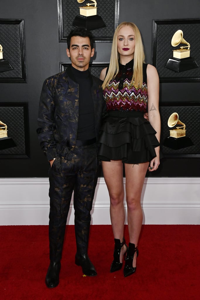 Sophie Turner's Louis Vuitton Minidress at the Grammys 2020