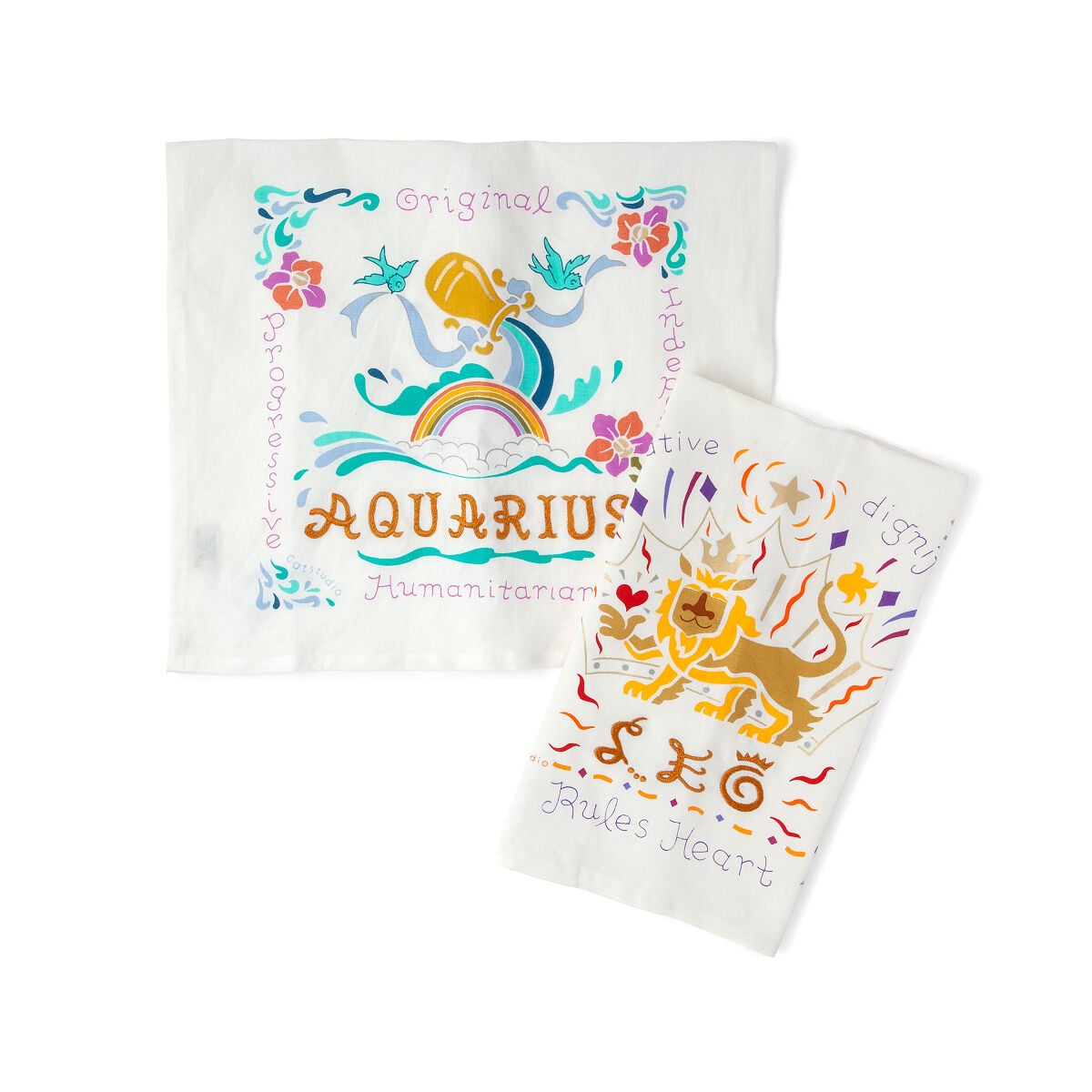 Embroidered Astrology Tea Towel | The Best Gifts Are Written ...