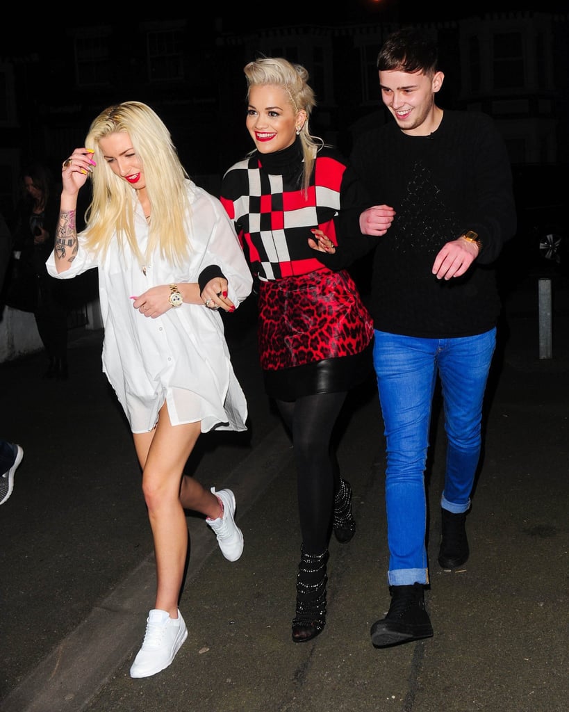 Rita Ora took on London nightlife and a Charli XCX concert with pals on Wednesday.