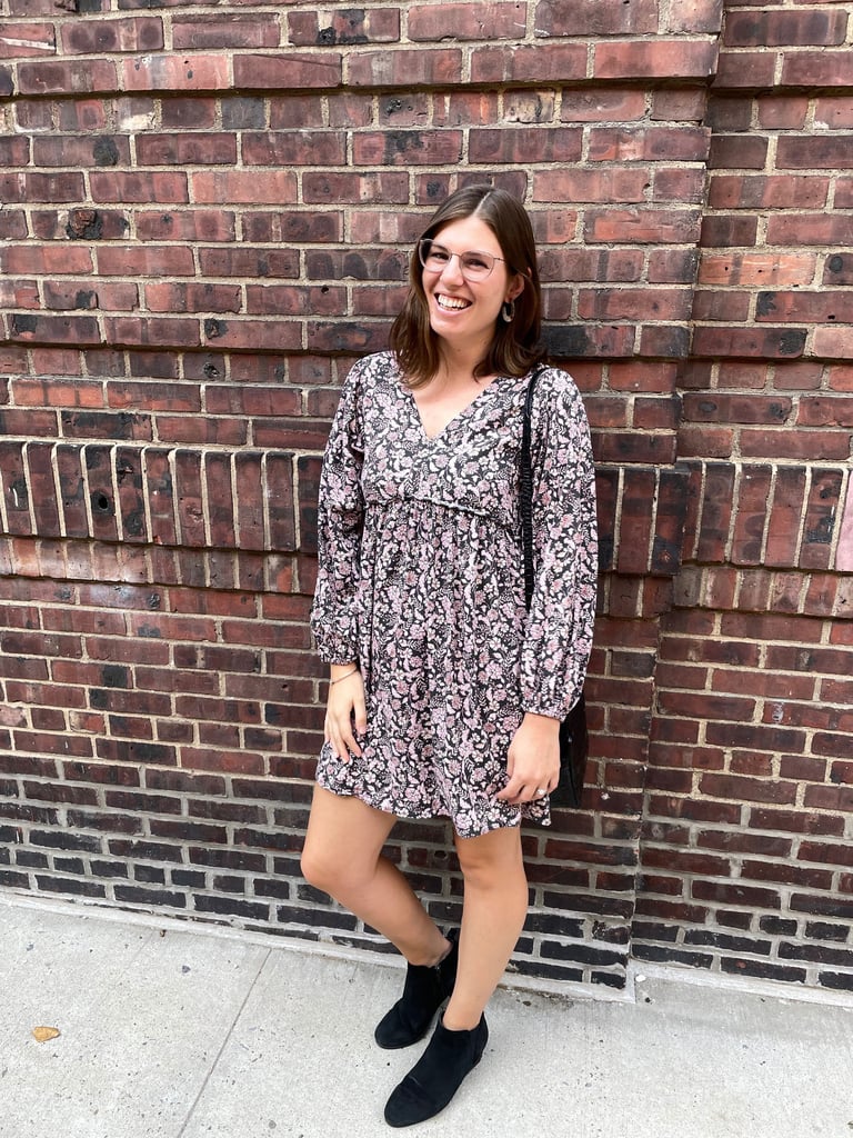 Old Navy Floral-Print V-Neck Long-Sleeve Swing Dress Review
