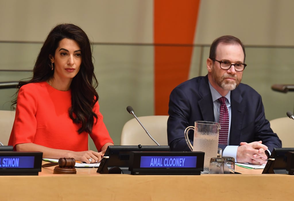 Amal Clooney Red Dress September 2018