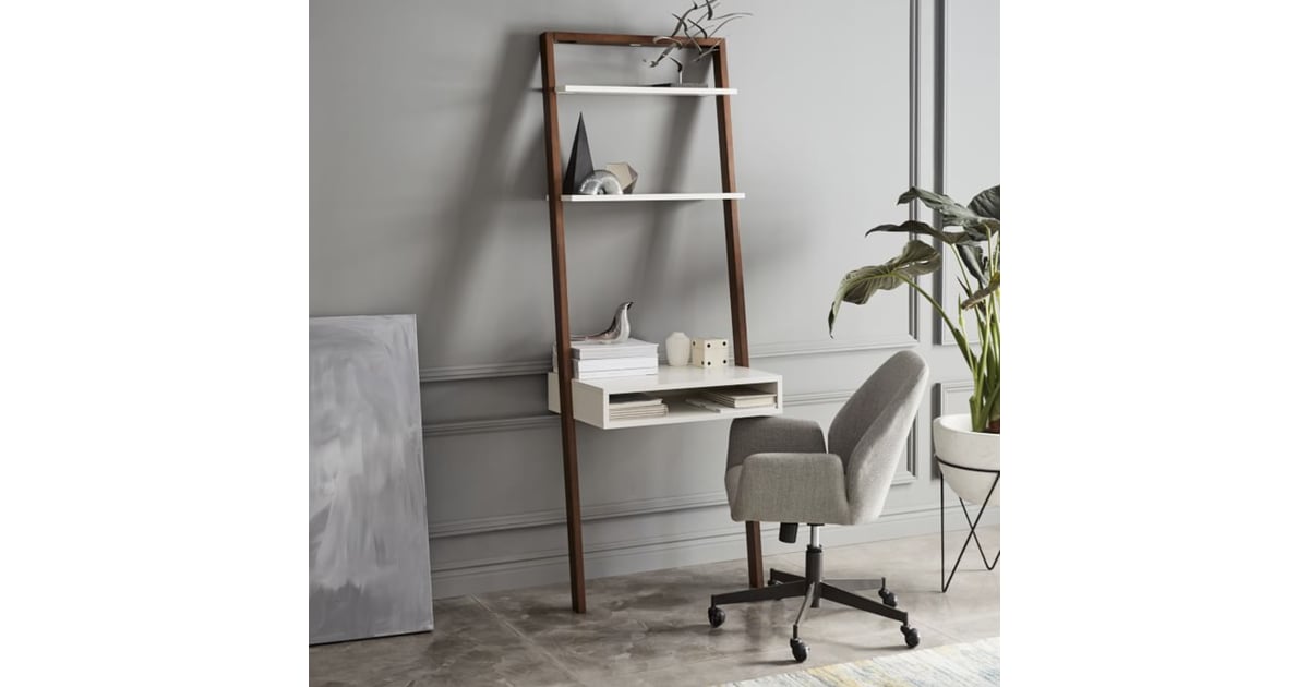 A SpaceSaving Desk West Elm Ladder Shelf Desk Most Popular