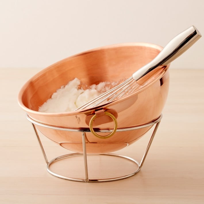 Mauviel Copper Beating Bowl With Loop Handle ($75 for bowl, $56 for stand)