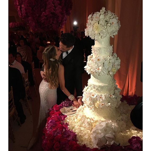 5: Tiers in that beautiful wedding cake.
6: Pounds of pearls used in that wedding dress.
7: Carats believed to be in that stunning engagement ring.