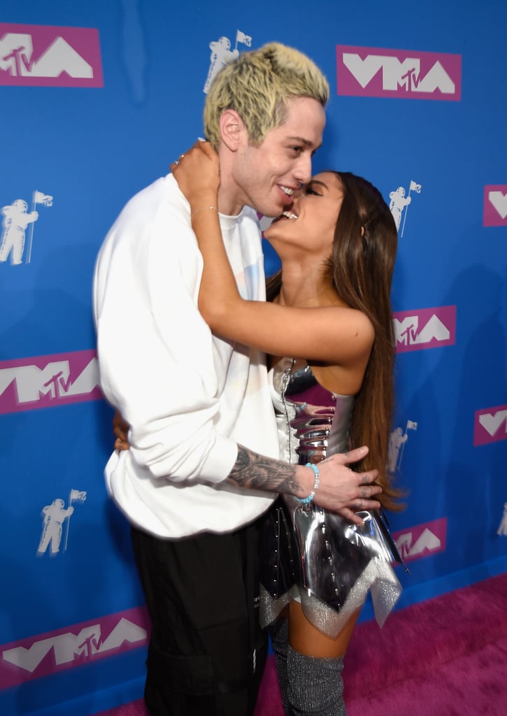 Ariana Grande and Pete Davidson at the 2018 MTV VMAs