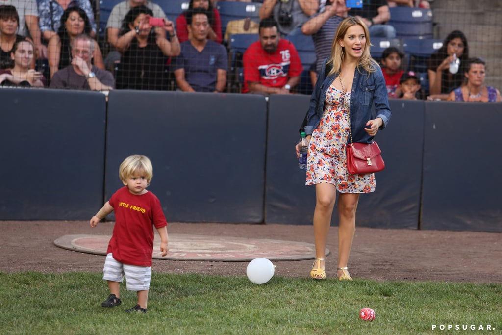 Michael Bublé and Son Noah Throwing Out First Pitch