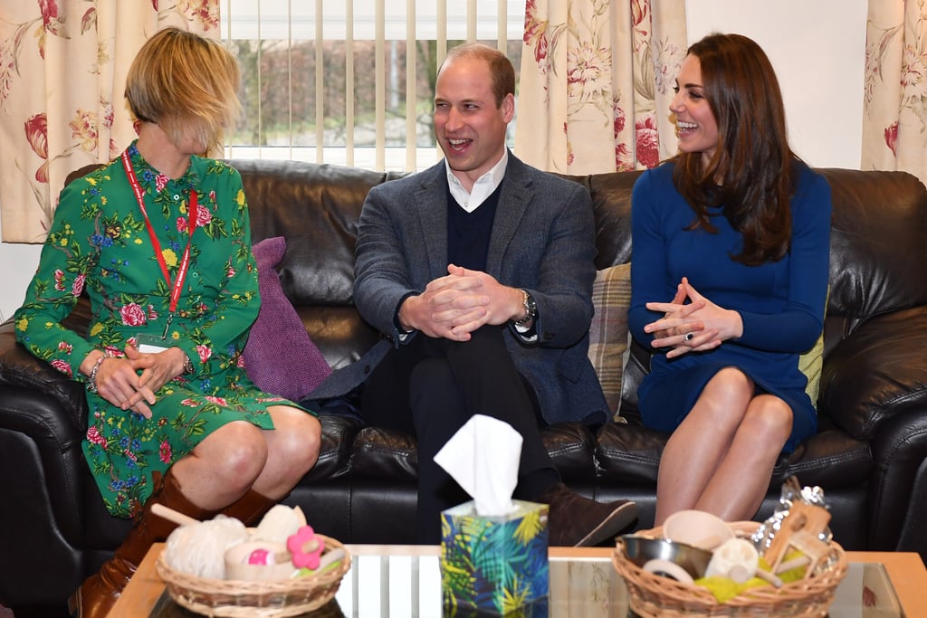 Kate Middleton Blue Jenny Packham Dress in Northern Ireland